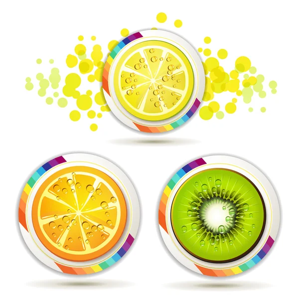Tranche de fruits — Image vectorielle