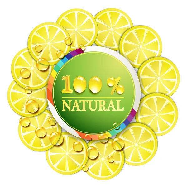 Tranche de citron — Image vectorielle