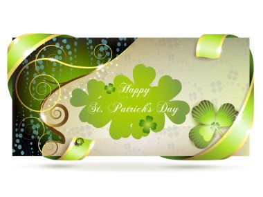 Banner with clover clipart