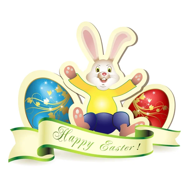 Bunny met eieren — Stockvector