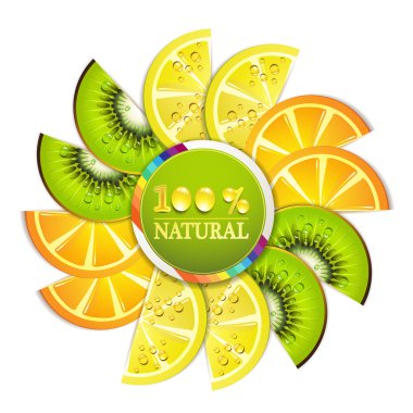 Slice of fruits clipart