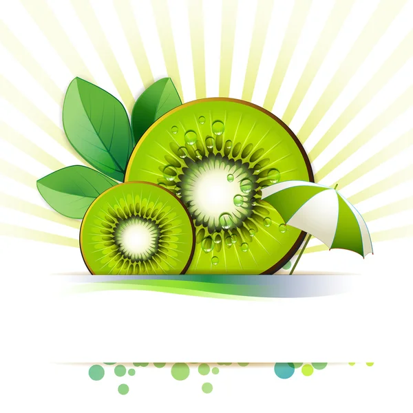 Fette di kiwi — Vettoriale Stock
