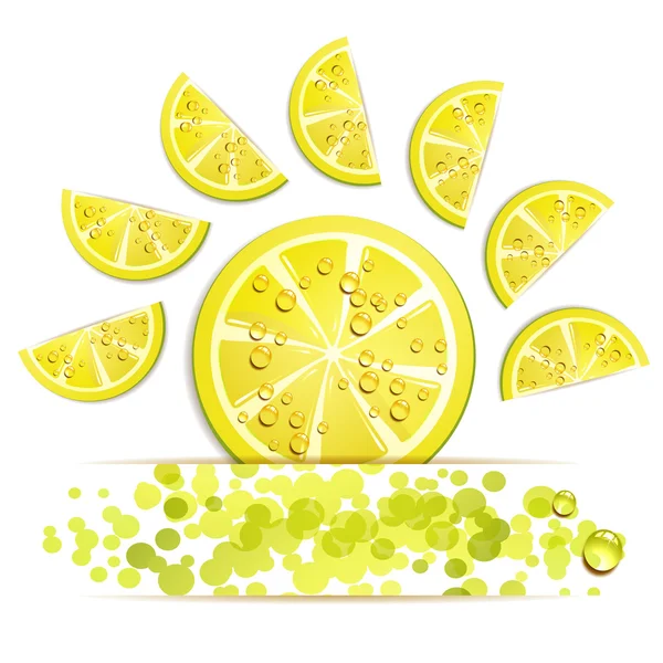 Кусочки лимона — стоковый вектор