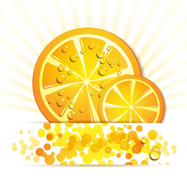 Rebanada de naranja — Vector de stock