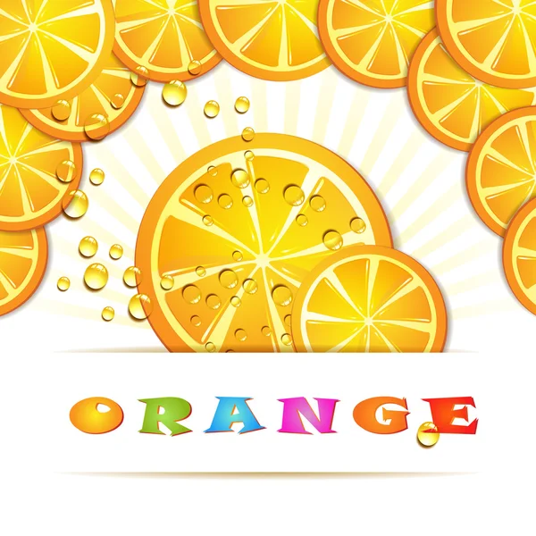 Rodajas de naranja — Vector de stock