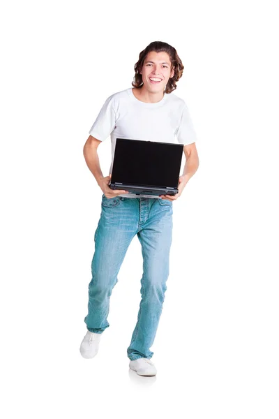 stock image Student with a textbook and satchel