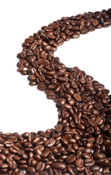 Cesta ze zrnkové kávy — Stock fotografie