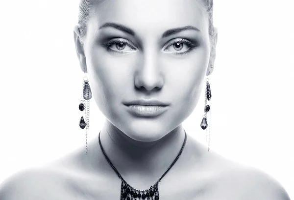 Beautiful Girl Face.Whits Perfect skin — Stock Photo, Image