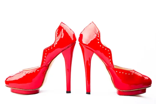 Sexy červené boty — Stock fotografie