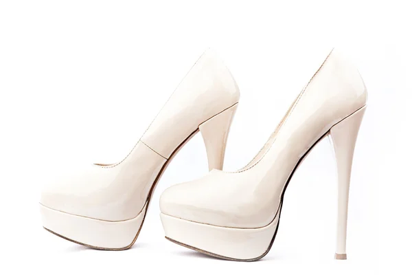 Gelin beyaz ayakkabı — Stok fotoğraf