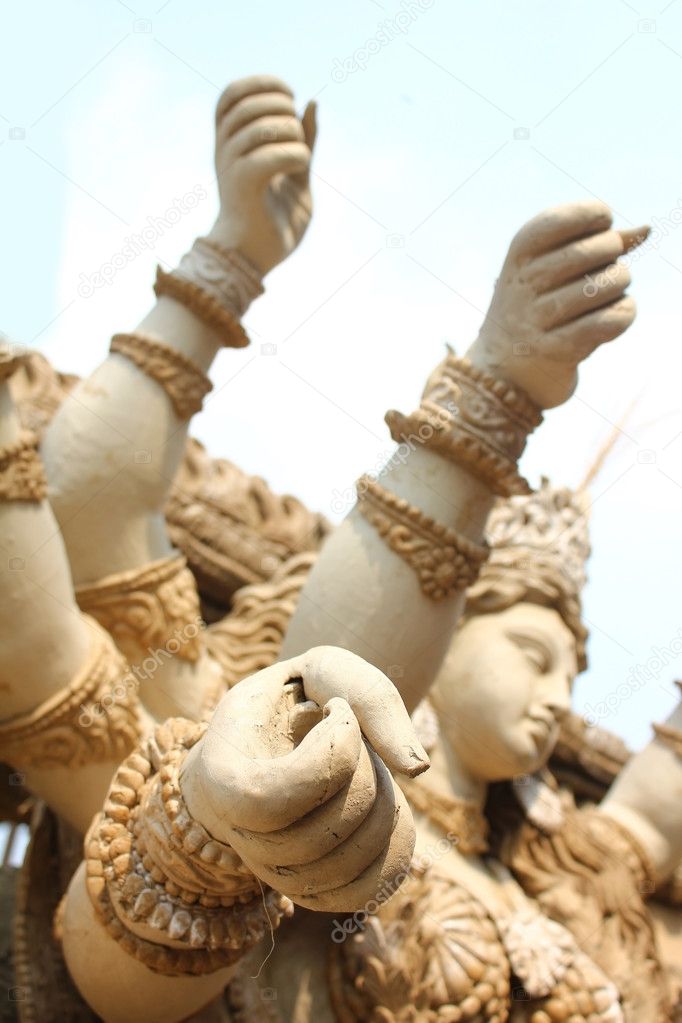 Durga puja sculptures