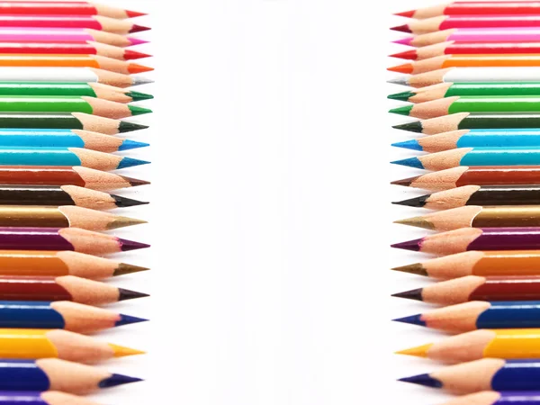 Két oldalon színes ceruza — Stock Fotó