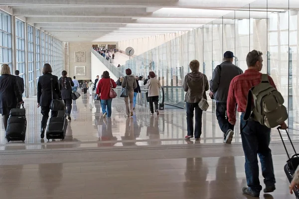 stock image Airport moving crowd