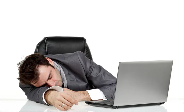 Business man fall asleep — Stock Photo, Image