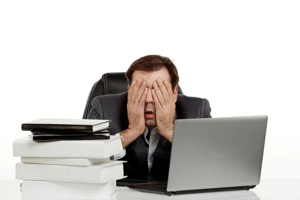 Business man in his office stressed — Stock Photo, Image