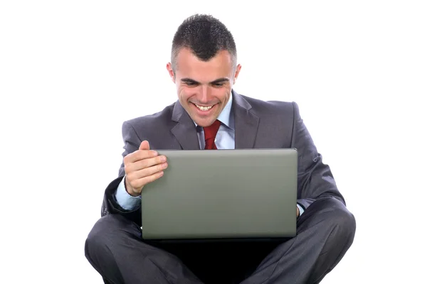 Young business man feeling happy — Stock Photo, Image