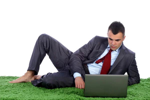 Young business man relaxed — Stock Photo, Image