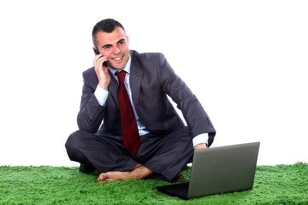 Young business man talking — Stock Photo, Image