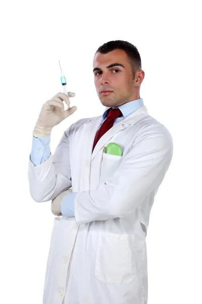 Young doctor like James Bond — Stock Photo, Image