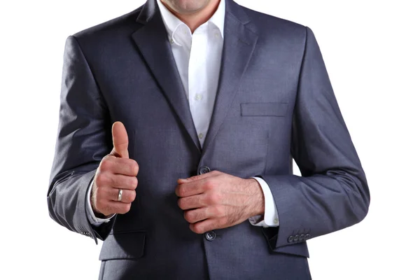 Homem de negócios mostrando polegar para cima 2 — Fotografia de Stock