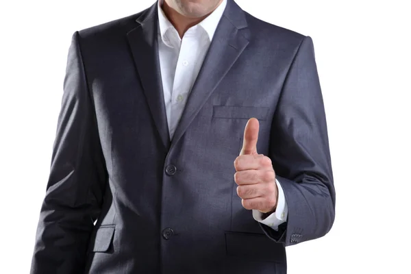 Homem de negócios mostrando polegar 3 — Fotografia de Stock