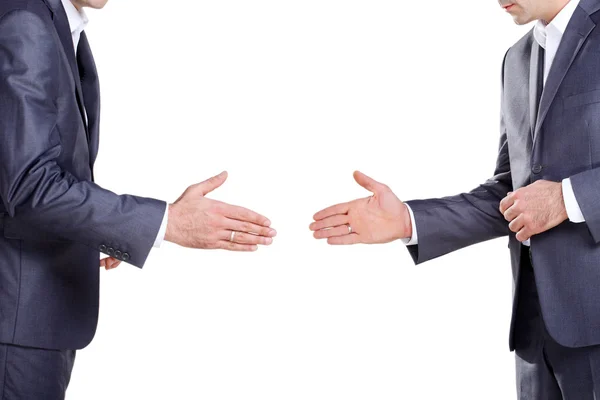 Deux hommes d'affaires prêts pour une poignée de main — Photo