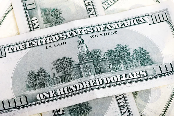 Cuatrocientos billetes de dólar atrás — Foto de Stock