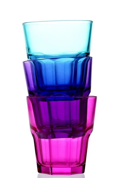 Three colored glasses — Stock Photo, Image