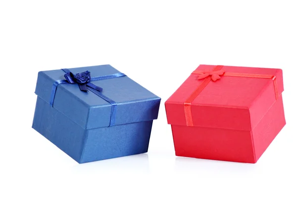Dvě dárkové krabice — Stock fotografie