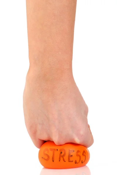 stock image Female hand and stress ball