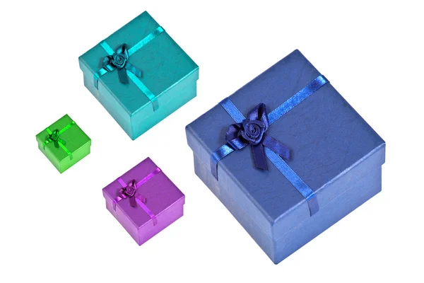 Cztery pudełka — Zdjęcie stockowe