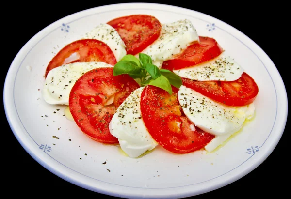 Salade de mozzarella di bufala et tomates — Photo