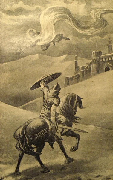 Винтажная иллюстрация из древней книги — стоковое фото