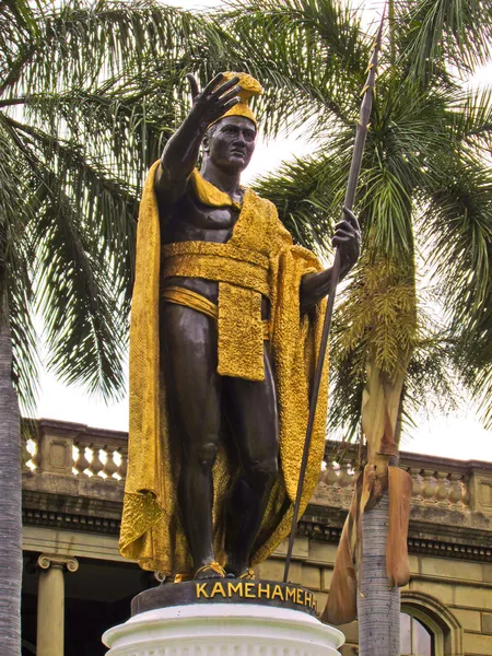 Honolulu Hawaii király Kamehameha szobor — Stock Fotó