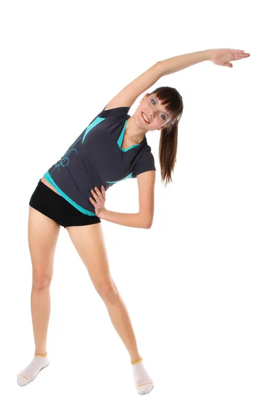 Kız jimnastik teşkil etmektedir — Stockfoto