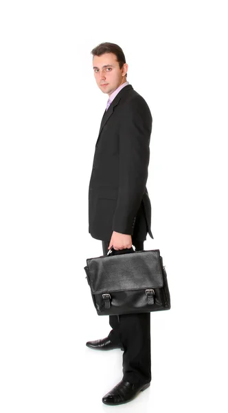Affärsman med resväskan — Stockfoto