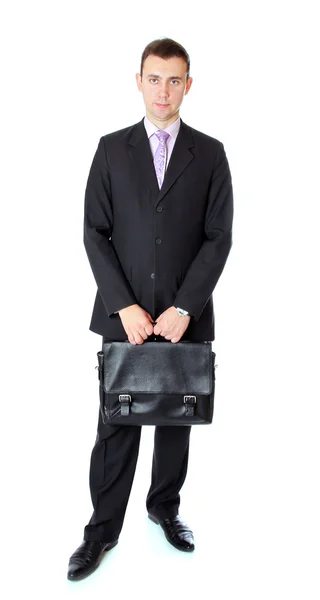 Biznesmen z walizki — Zdjęcie stockowe