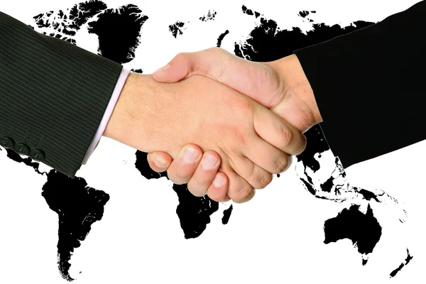 Handshake dvou poměrně dohody — Stock fotografie