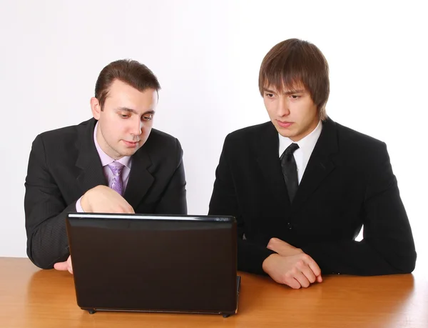 Partners discuss a business proposal Stock Photo