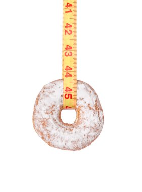 Donut suspended for a tape clipart