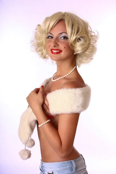 Blonde pin up fille — Photo