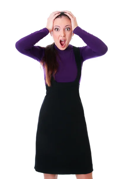 Businesswoman is shocked — Stock Photo, Image