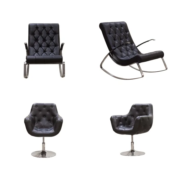 Isolated luxury leather armchairs — Stock Photo, Image