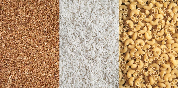 stock image Buckwheat, Rice and Pasta patterns