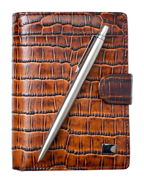 Purse with a pen — Stock Photo, Image