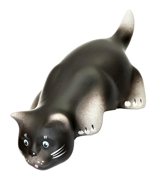 跳猫的小雕像 免版税图库图片