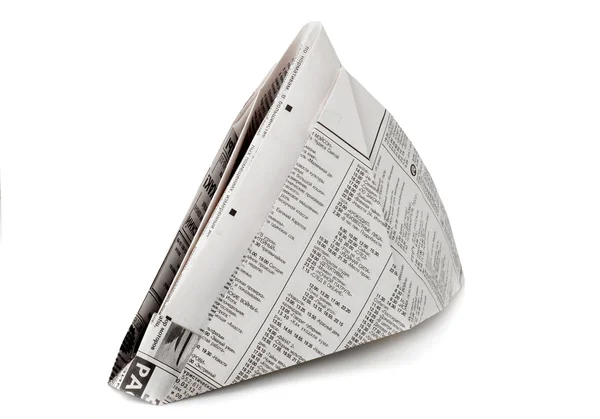 Cobertura para a cabeça do jornal — Fotografia de Stock