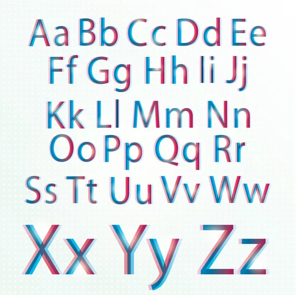 CMYK-alfabet — Stockvector