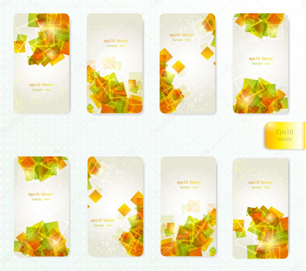 Set of digital business cards