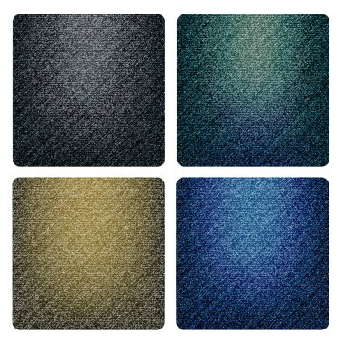 Set of denim textures clipart